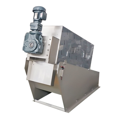 comprar Filtro de tornillo de lodo para tratamiento de aguas residuales de deshidratación de lodo automático, prensa de tornillo de disco múltiple múltiple para tratamiento de aguas residuales online manufacture